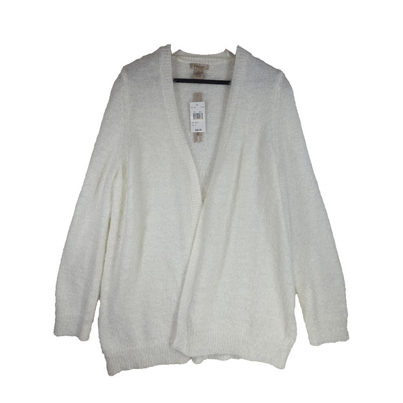 fresh Jackets & Blazers - Vtg Fresh Cardigan White Womens XL Kimono Woven Lagenlook Cottagecore NWT